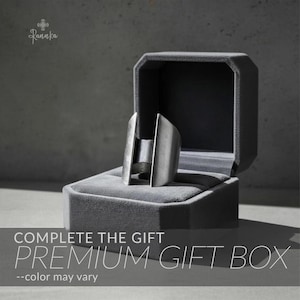Split Band Ring Set Brushed Metal Ring Architectural Bold Jewelry Statement Tall Ring Elegant Statement Ring Modern Gift Casual to Formal Plated + Gift Box