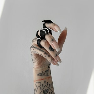 Black Leather Ring Urban