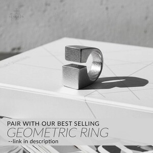 Vardagsring Dam Modesmycken Casual Ringband Rostfritt Stål Ring Könsneutral Kollegasmycken Gåva Elegant Ring Silver Bred Bandring bild 8