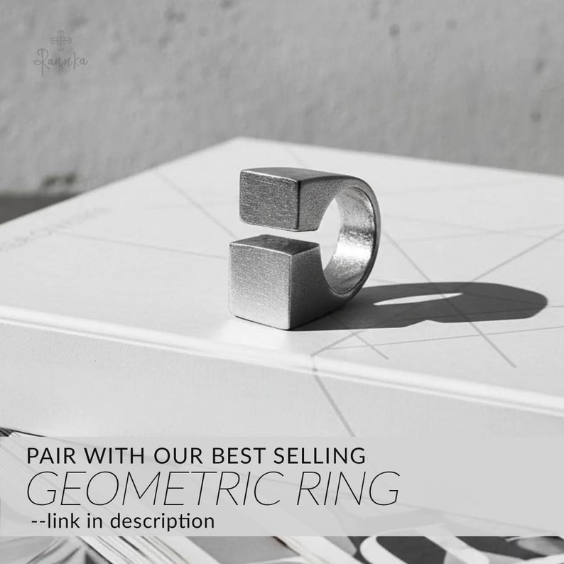 Vardagsring Dam Modesmycken Casual Ringband Rostfritt Stål Ring Könsneutral Kollegasmycken Gåva Elegant Ring Silver Bred Bandring bild 8