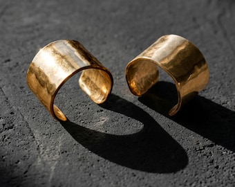 Gold Ear Cuff Helix Earring Conch Hoop Wrap Sterling Silver Anniversary Couples Gift Industrial Jewelry Set Minimalist Everyday Earrings