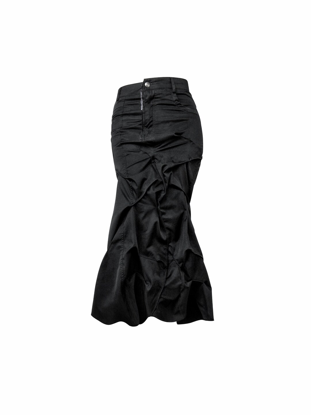 Sculptural Black Light Skirt Size Small Rannka Etsy