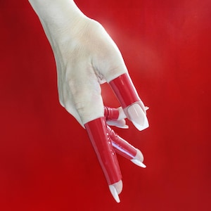 red stretch pvc latex ring