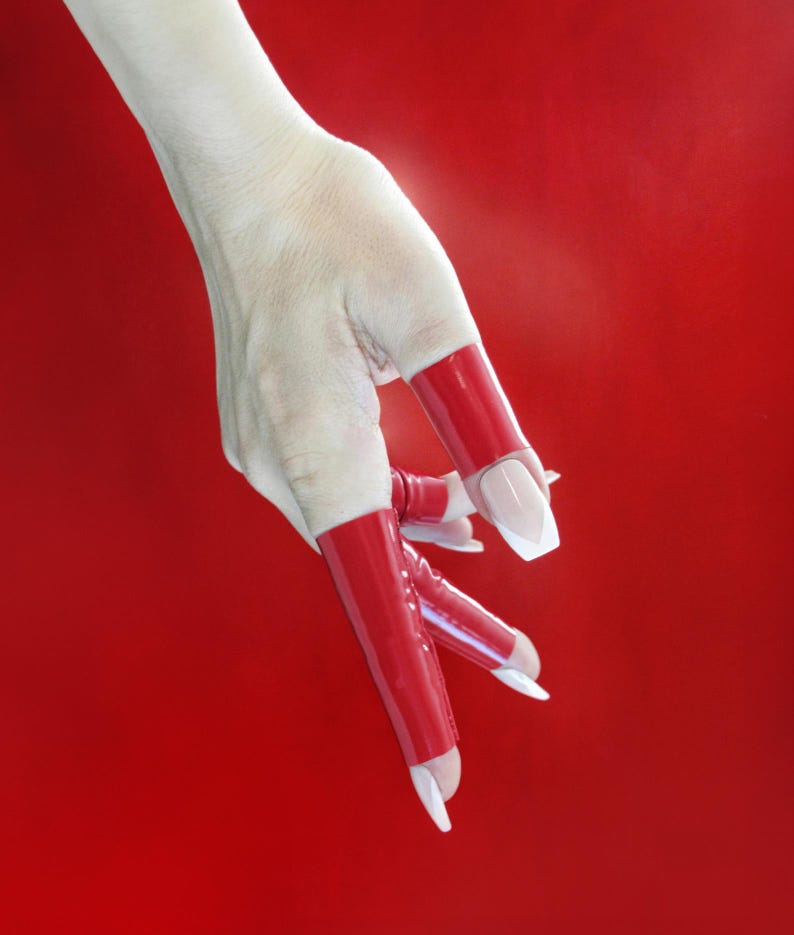 red stretch pvc latex ring