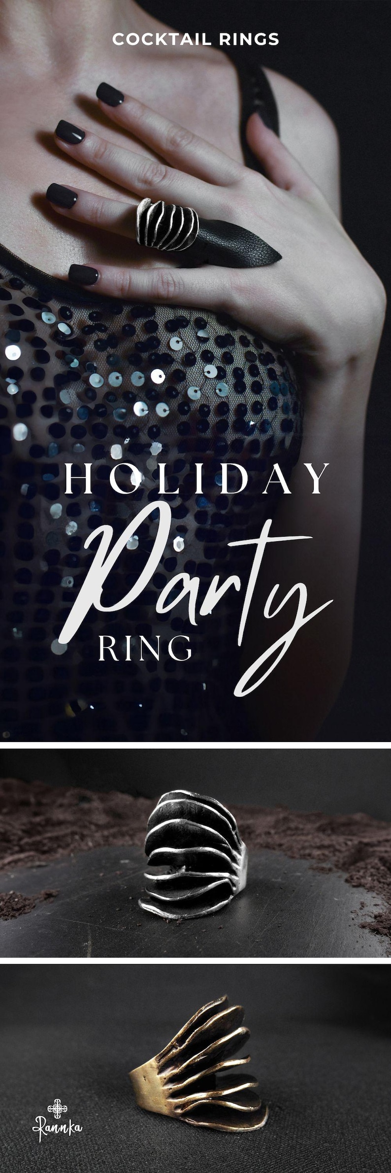 Bold Jewelry Holiday Party Rings