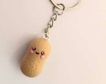 Peanut Keychain or Phone Charm, Great Gift, Cute, Kawaii! :D