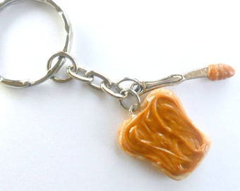 Peanut Butter Bread Keychain, Great Gift, Cute :D