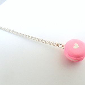 Macaron Sterling Silver Necklace, Kitsch Tiny pastel Macaroon, 925 Silver Chain, Lolita, Fairy Kei, Great Gift, Cute And Kawaii :D