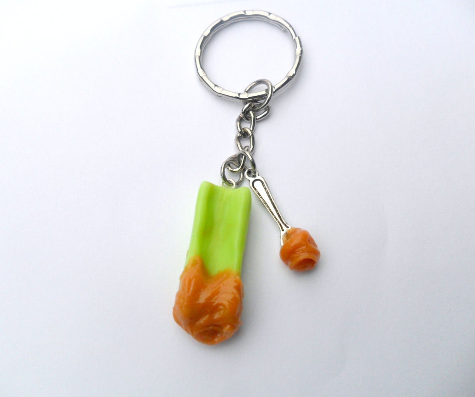 Peanut Butter on Celery Stick Keychain Kitschy and Cute D Etsy