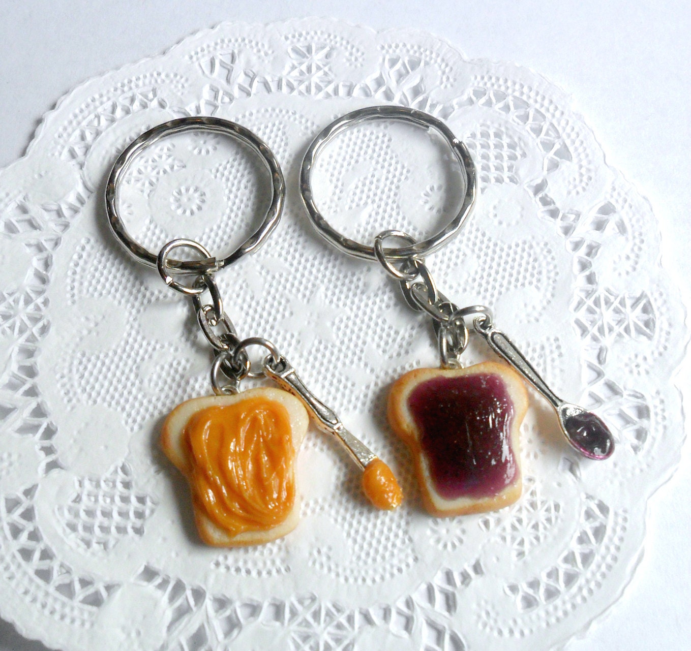 Peanut Butter and Jelly Keychain Set With Knife & Spoon Best Etsy