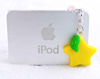 Kingdom Hearts Paopu Fruit Phone Charm: Handmade Polymer Clay Dust Plug
