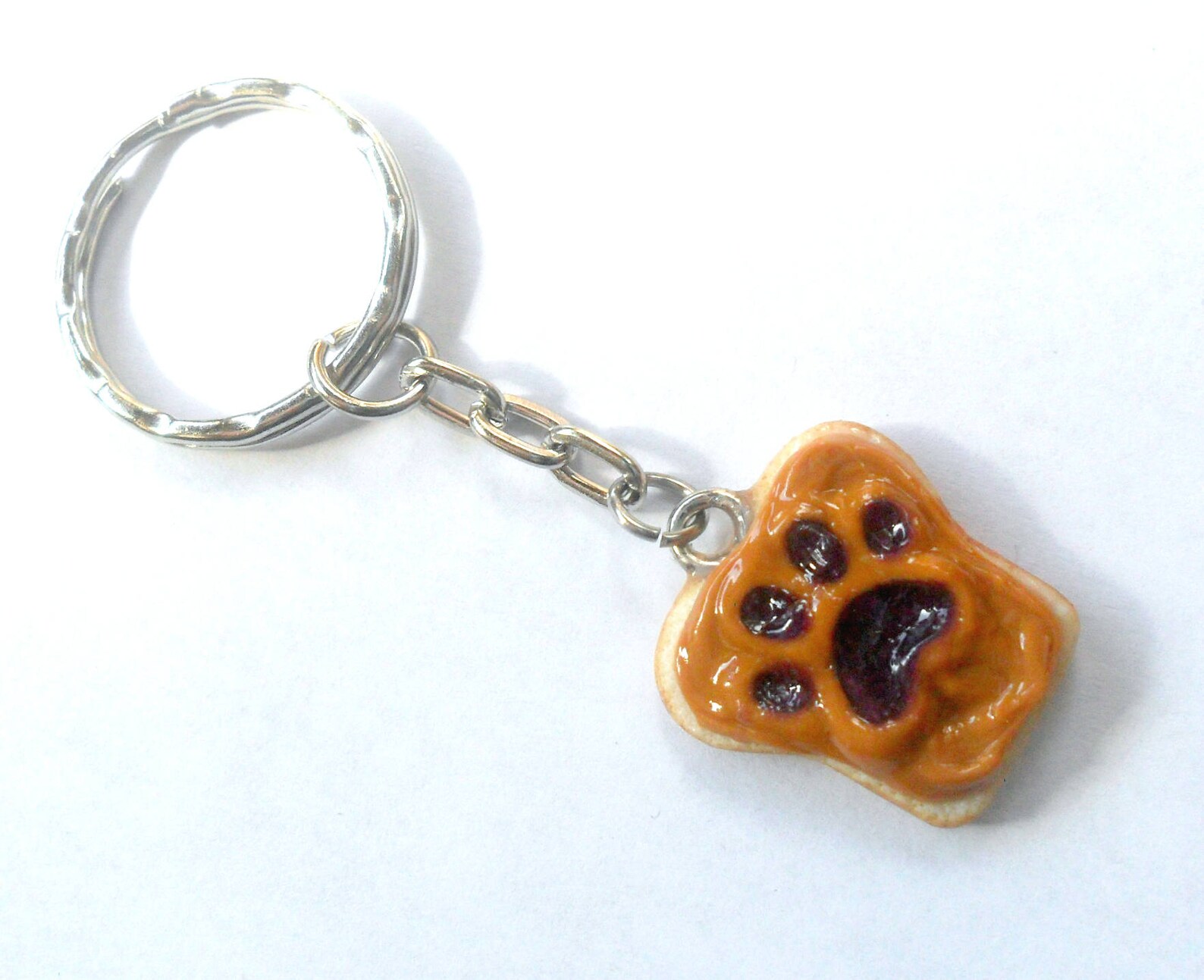 Peanut Butter and Jelly Dog or Cat Paw Keychain Choose to Etsy