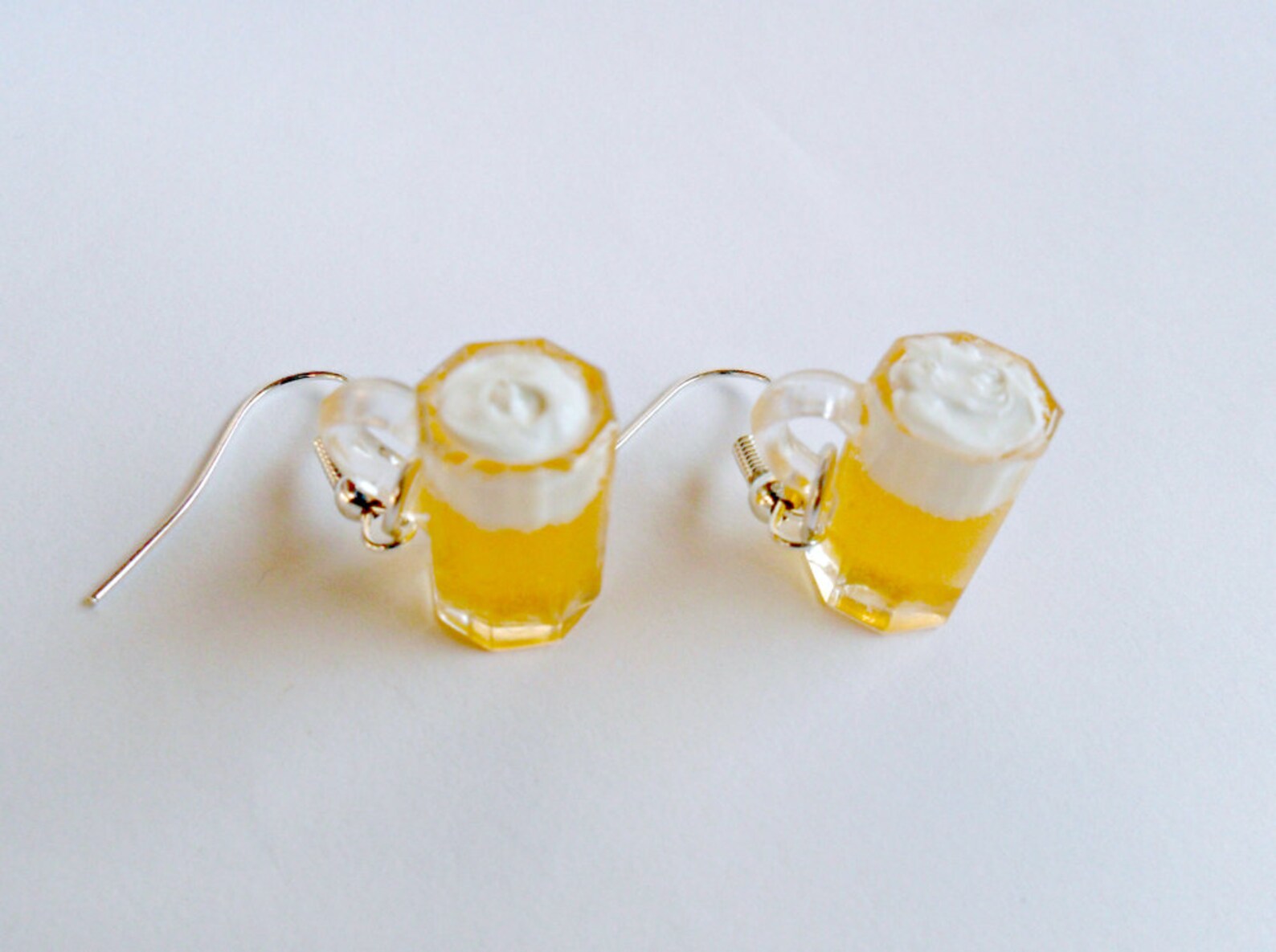 Beer Mug Earrings Cute D Choice of Sterling Silver Hooks Etsy