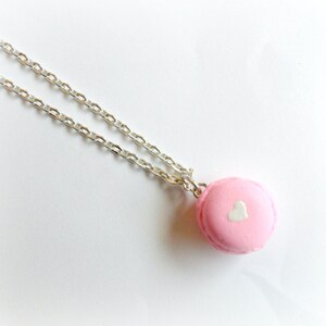 Macaron Necklace, Kitsch Tiny pastel Macaroon, Choice of Sterling Silver Chain, Lolita, Fairy Kei, Great Gift, Cute And Kawaii :D image 5