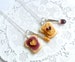 Peanut Butter Jelly Heart Necklace Set, Best Friend's BFF Necklace, Food Jewelry, Cute :D 