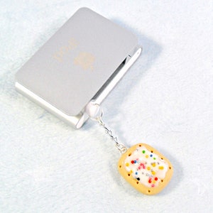 Poptart Dust Plug Charm, Phone Charm, For iPod or iPhone, Cute, Kitsch, Kawaii :D image 4