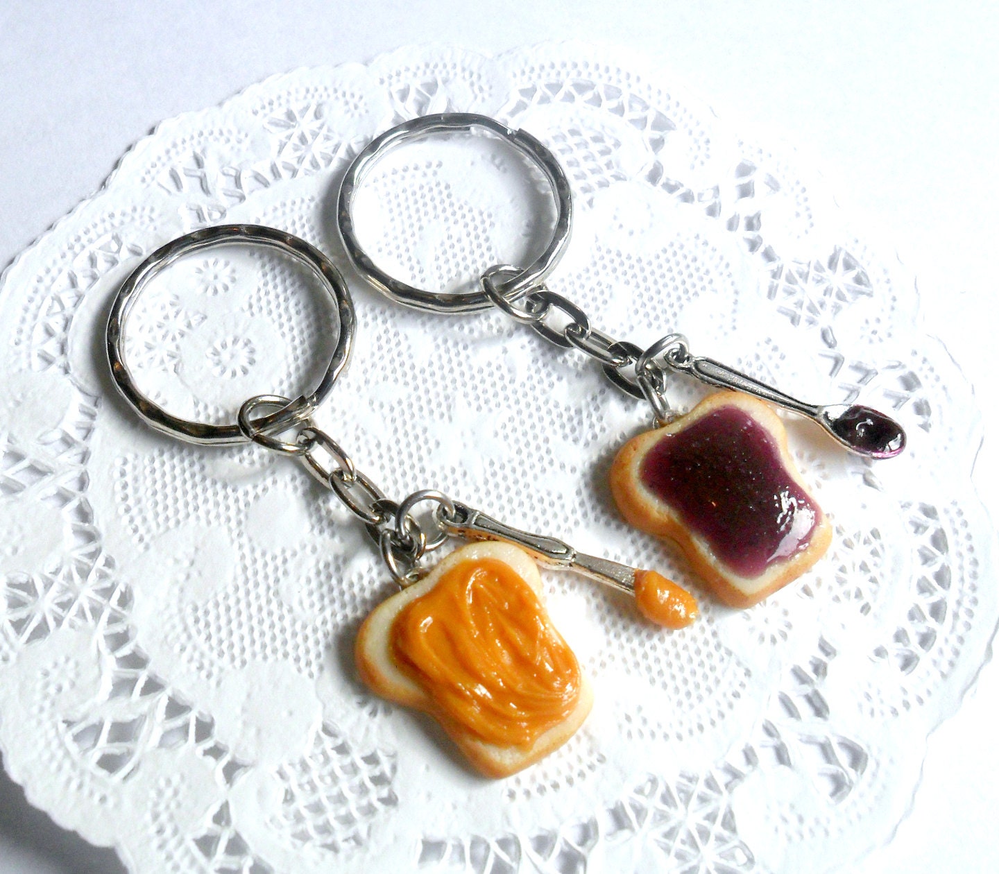 Peanut Butter and Jelly Keychain Set With Knife & Spoon Best Etsy