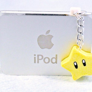 Super Mario Invincibility Star Dust Plug Charm, For iPhone or iPod, Power Up, Cute, Great Gift, Kawaii :D