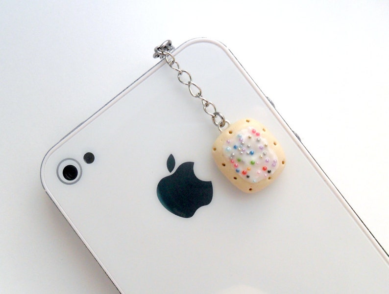 Poptart Dust Plug Charm, Phone Charm, For iPod or iPhone, Cute, Kitsch, Kawaii :D image 1