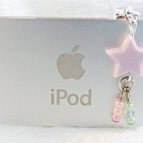 Fairy Kei Shooting Star Phone Charm, For iPhone or Smartphone, Phone Plug, Candy Pastels, Cute & Kawaii :)