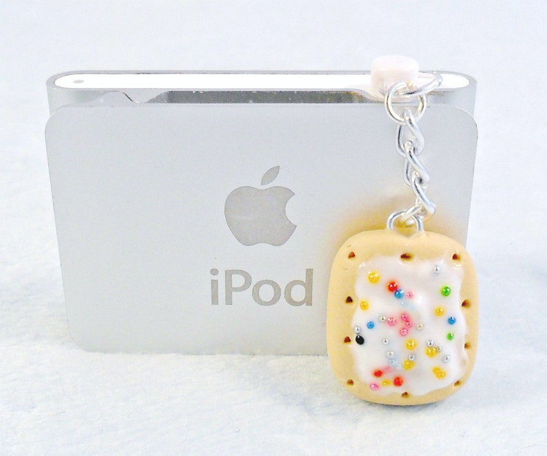 Poptart Dust Plug Charm, Phone Charm, For iPod or iPhone, Cute, Kitsch, Kawaii :D image 2