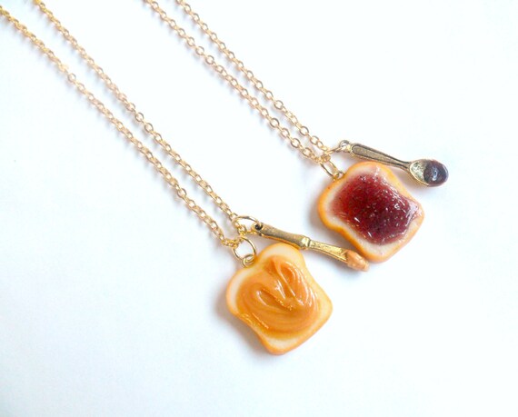 Peanut butter and clearance jelly friendship necklace