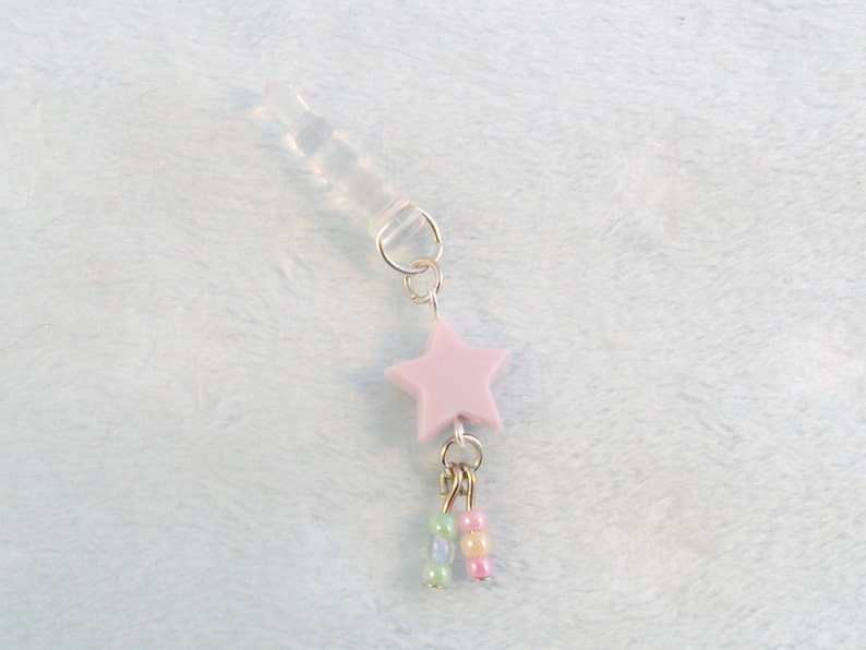 Fairy Kei Shooting Star Phone Charm, For iPhone or Smartphone, Phone Plug, Candy Pastels, Cute & Kawaii : image 3