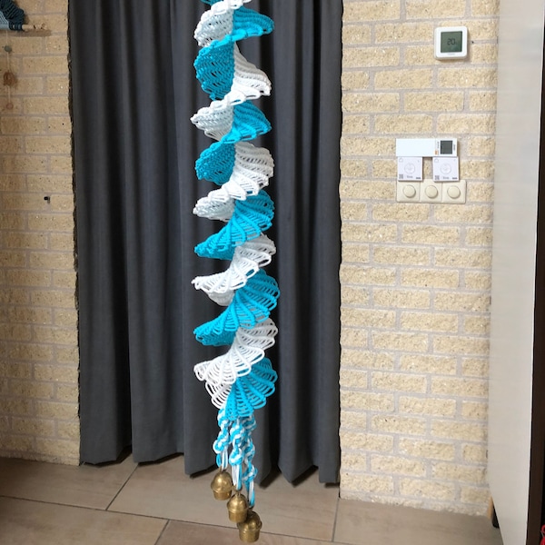 PDF PATTERN/Tutorial Macrame Wind Chime Double Spiral (ENGLISH only) with pictures (New)