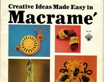 Vintage 1977 Macrame Pattern Book: 23 Easy Projects (PDF)