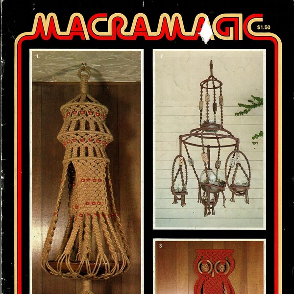 Macrame pattern / craft  books / magazines a lot - books from the '70 vintage