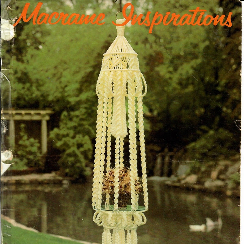 Livre D'instructions Macramé Vintage Années 80 - Modèles Suspensions, Vases, Abat-jour