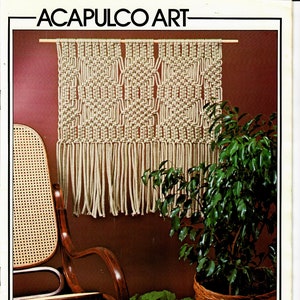 Macrame Wall Decor Pattern Book: 13 Vintage '70s Designs (PDF-Buch)