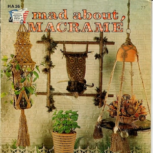 Mad About Macrame  pattern book  / vintage '70 / instructions how to / pdf.book
