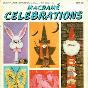 Macrame 10 diffrent books / craft  books / magazines a lot - books from the '70 vintage