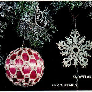 Vintage Macrame Christmas Ornaments Pattern Book: 23 Tree Ornaments (PDF)