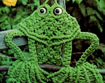 PDF PATTERN / Tutorial Macrame Frog  (ENGLISH only)