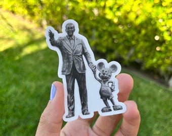 Walt and Mickey "Partners" Statue Sticker
