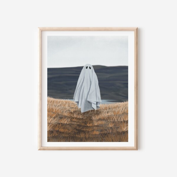 Fine Art Print | 11x14 8x10 5x7 | Spooky Ghost | Fall Artwork | Halloween