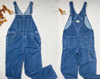 Vintage Old Navy Y2K Denim Overalls, Loose Fit Carpenter Jeans, Men's Medium, Utility Workwear Pants