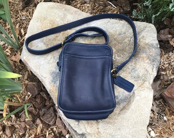 coach camera bag navy