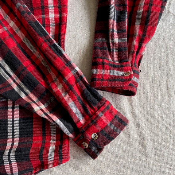 Vintage 80s Big Mac Plaid Flannel Shirt, Red and … - image 6