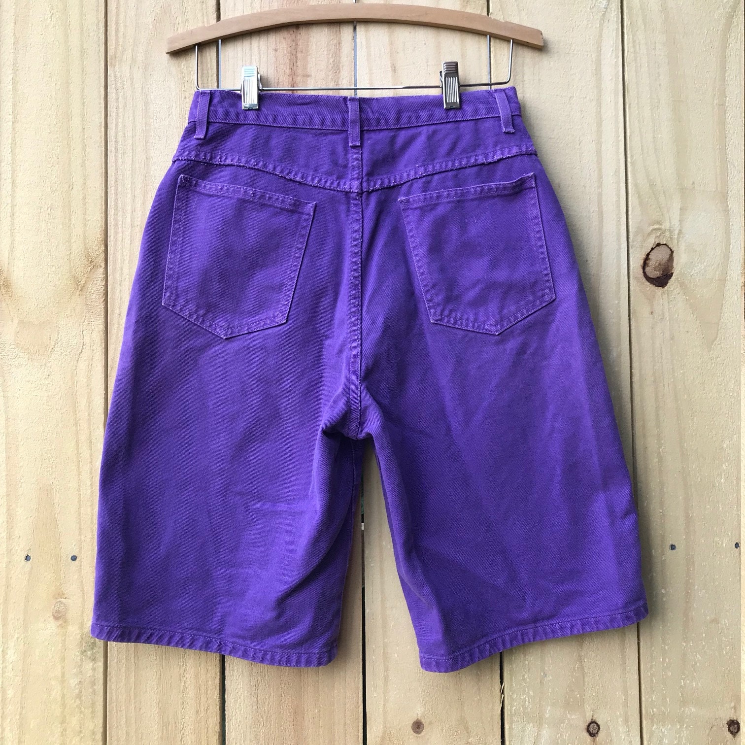 Vintage 90s Purple Denim Shorts High Rise Jean Shorts Size 11 | Etsy