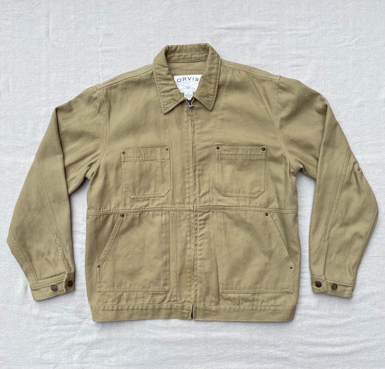 Vintage Vintage 90s Orvis Spell Out Fly Fishing Bomber Jacket