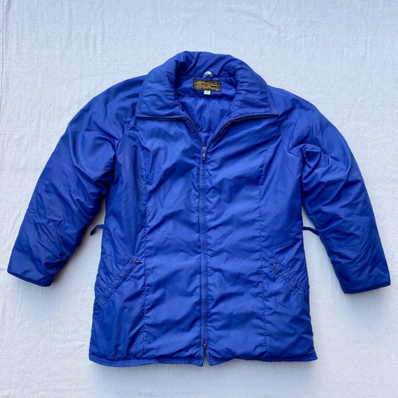 Vintage Eddie Bauer Blue Down Puffer Ski Jacket, … - image 1