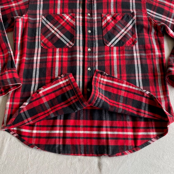 Vintage 80s Big Mac Plaid Flannel Shirt, Red and … - image 5