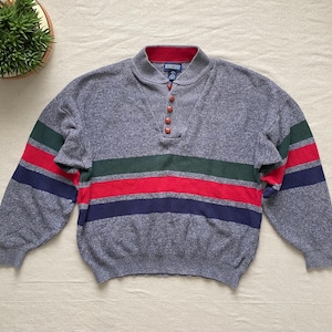 Vintage Lands End Cotton Sweater - Etsy