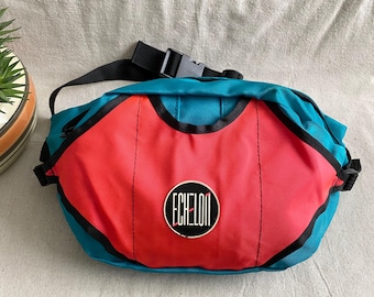スターツアーズ 当時 巾着 ナイロンバッグ 当時 旧スターツアーズ 1989 Vintage 90s Mini Backpack, Southwestern Stripe Green Nylon