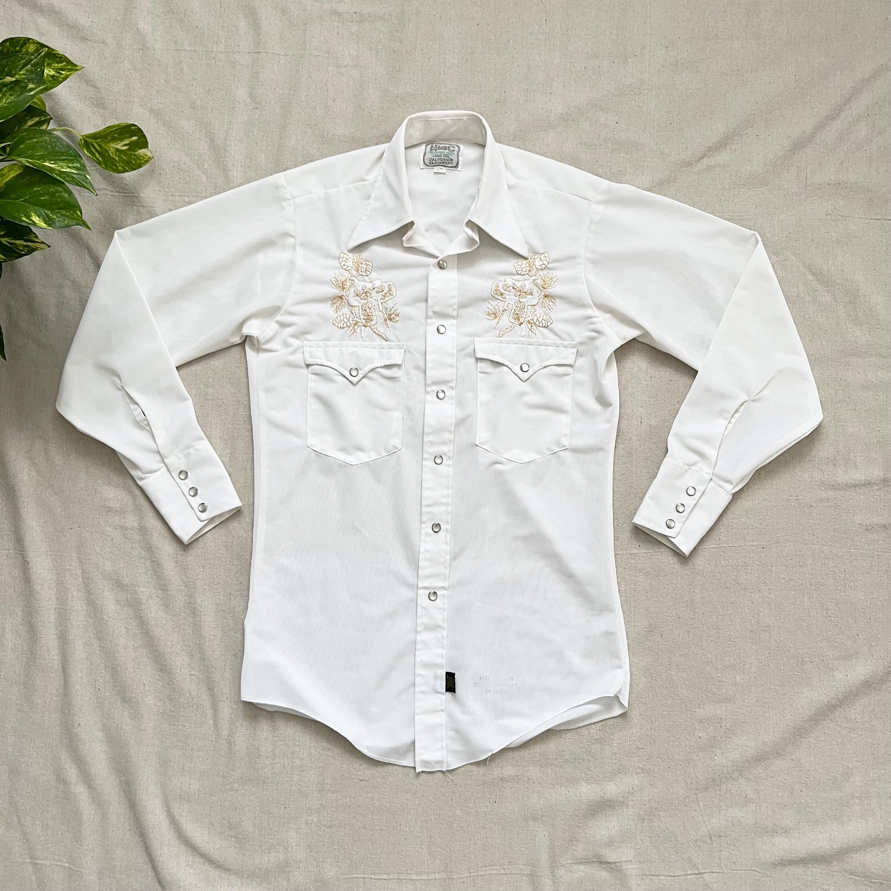 White and Gold Button up Shirt for Men - Etsy