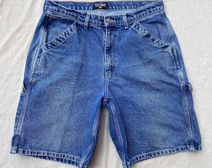 90s Y2K Polo Jeans Shorts Denim Carpenter Shorts Medium Wash - Etsy