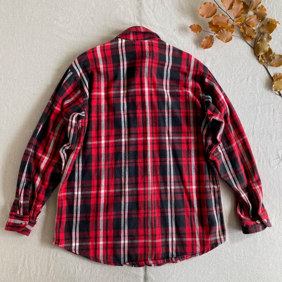 Vintage 80s Big Mac Plaid Flannel Shirt, Red and … - image 8